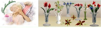 Blumen aus Lauschaer Glas