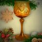 Mobile Preview: Christmas decoration windlight for Christmas, motif winter village gold, in 4 variants series gold magic