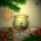 Mobile Preview: Christmas decoration windlight for Christmas, motif winter village silver, in 4 variants series frost