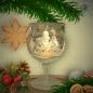 Preview: Christmas decoration windlight for Christmas, motif Christmas village white/silver, in 4 variants series frost