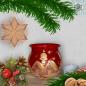 Preview: Christmas decoration windlight for Christmas, Christmas red motif winter village gold, in 4 variants series classik