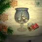 Mobile Preview: Christmas decoration windlight for Christmas with motif winter village blue series Mountain Christmas