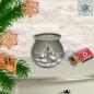 Preview: Christmas decoration windlight for Christmas with motif winter village green series Mountain Christmas