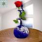 Mobile Preview: Rose vase from Lauscha color glass with motive