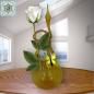 Preview: Rose vase from Lauscha color glass with butterlfy