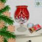 Preview: Christmas decoration windlight for Christmas with motif winter village red series Mountain Christmas