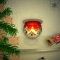 Preview: Weihnachtsdekoration Windlicht für Weihnachten auf Tellerfuß Motiv Winterdorf Blau Rot Grün Serie Lauschaer Weihnacht