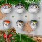Preview: Christmas decoration glass olive big/small motif winter village green, blue, or red, series Lauscha Christmas