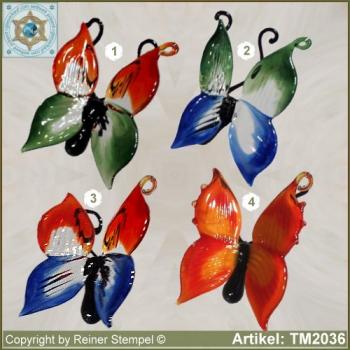 Glass animals glass figurines butterflies