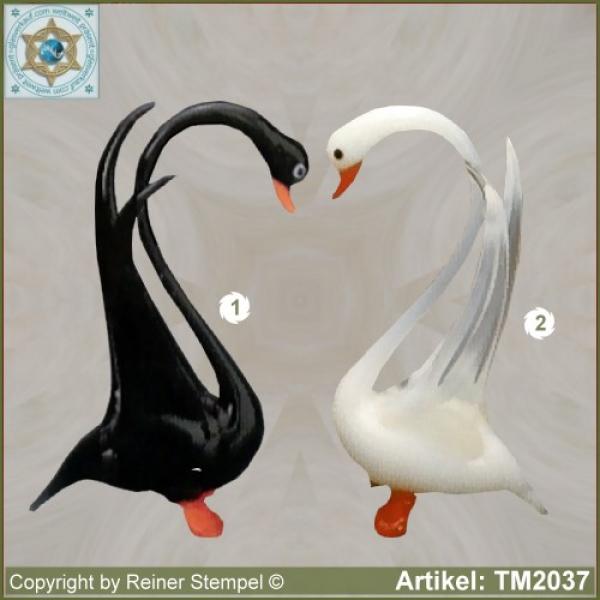 Glass animals glass figurines glass birds swan