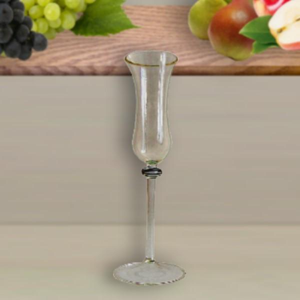 Carafe and shot glass crystal clear with pearl