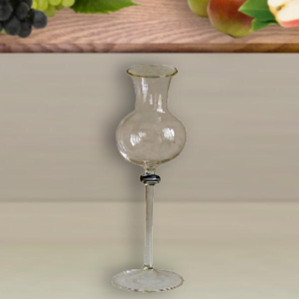Carafe and shot glass crystal clear with pearl