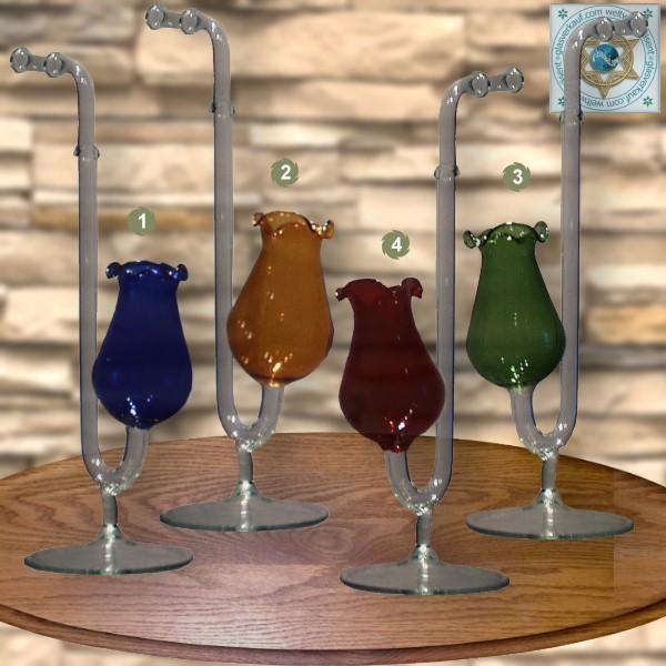 Schnapspfeife, Cognacpfeife in 4 verschiedenen Farben